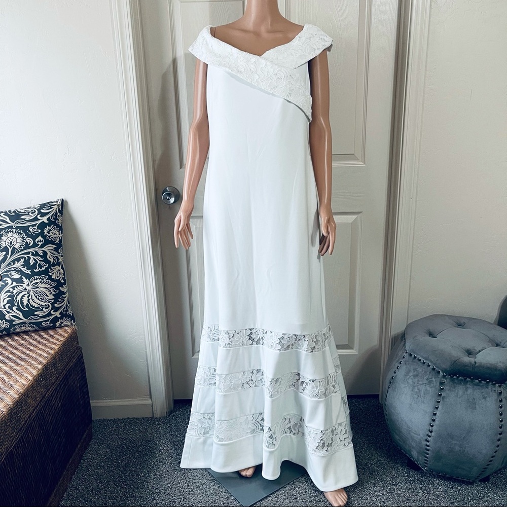 Lauren Ralph Lauren Off Shoulder Long Gown